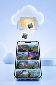 Gaming footage uploading from a phone into cloud storage